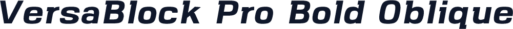 VersaBlock Pro Bold Oblique