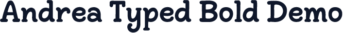 Andrea Typed Bold Demo