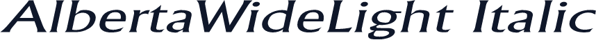 AlbertaWideLight Italic