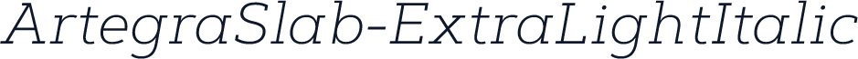 ArtegraSlab-ExtraLightItalic