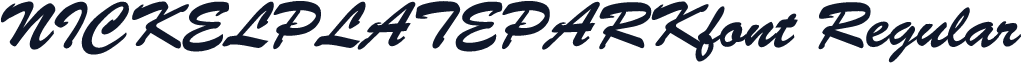 NICKELPLATEPARKfont Regular