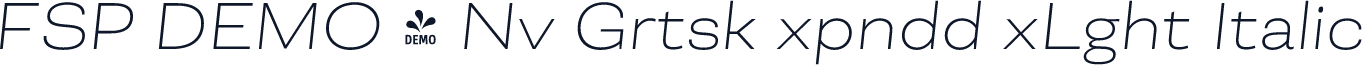 FSP DEMO - Nv Grtsk xpndd xLght Italic