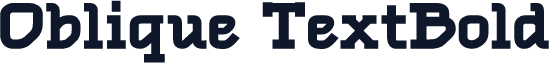 Oblique TextBold