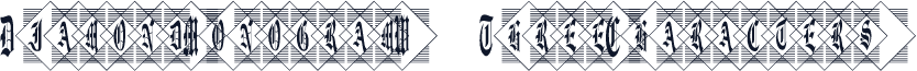 DiamondMonogramW90ThreeCharacters