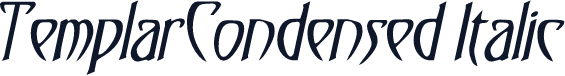 TemplarCondensed Italic