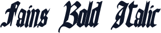 Fains Bold Italic