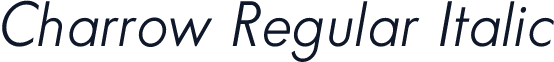 Charrow Regular Italic