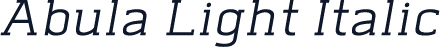 Abula Light Italic