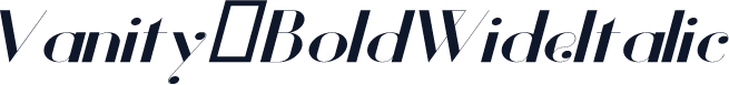 Vanity-BoldWideItalic