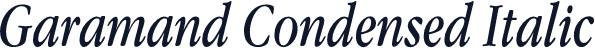 Garamand Condensed Italic