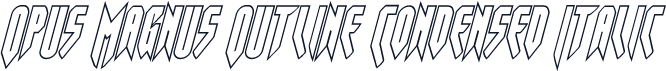Opus Magnus Outline Condensed Italic