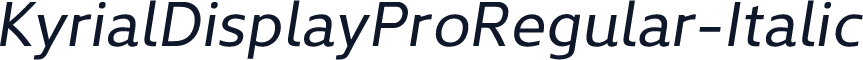 KyrialDisplayProRegular-Italic