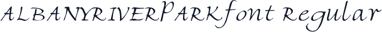 ALBANYRIVERPARKfont Regular