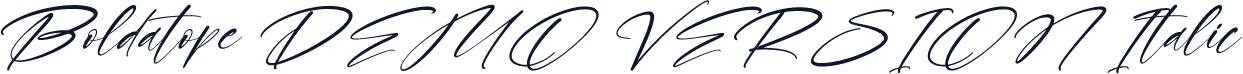 Boldatope DEMO VERSION Italic
