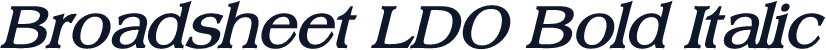 Broadsheet LDO Bold Italic