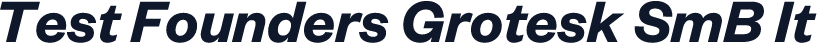 Test Founders Grotesk SmB It