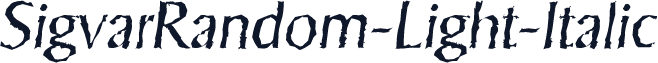 SigvarRandom-Light-Italic