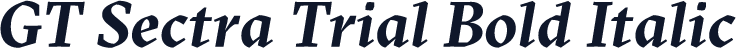 GT Sectra Trial Bold Italic