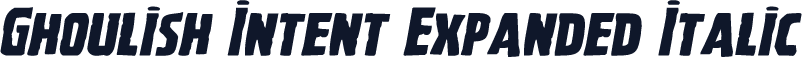 Ghoulish Intent Expanded Italic
