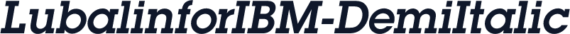 LubalinforIBM-DemiItalic