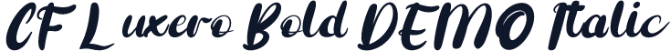 CF Luxero Bold DEMO Italic