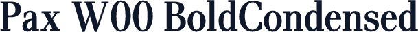 Pax W00 BoldCondensed