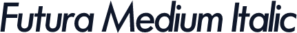 Futura Medium Italic