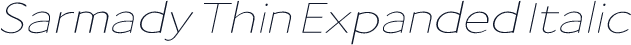 Sarmady Thin Expanded Italic