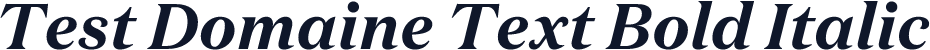 Test Domaine Text Bold Italic