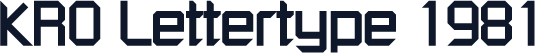 KRO Lettertype 1981