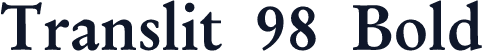 Translit 98 Bold