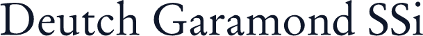 Deutch Garamond SSi