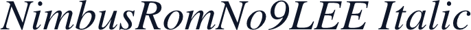 NimbusRomNo9LEE Italic