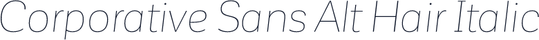 Corporative Sans Alt Hair Italic