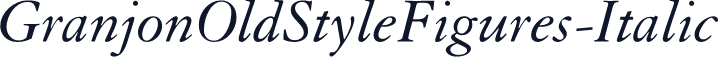 GranjonOldStyleFigures-Italic