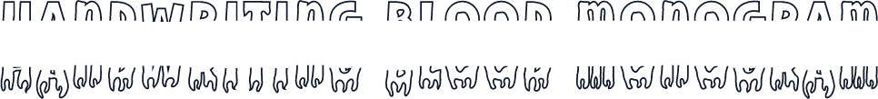 Handwriting Blood Monogram