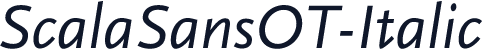 ScalaSansOT-Italic
