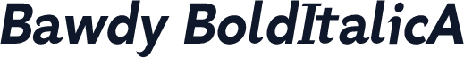 Bawdy BoldItalicA