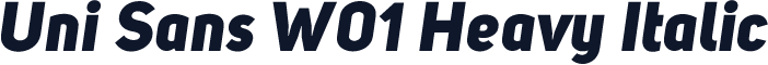 Uni Sans W01 Heavy Italic