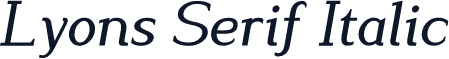 Lyons Serif Italic