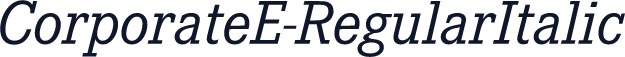 CorporateE-RegularItalic