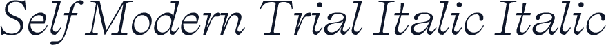 Self Modern Trial Italic Italic