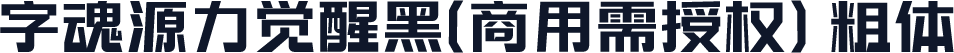 字魂源力觉醒黑(商用需授权) 粗体