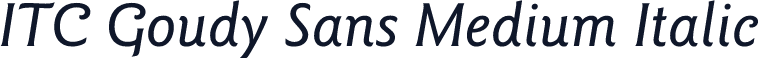 ITC Goudy Sans Medium Italic