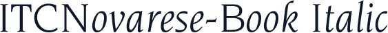 ITCNovarese-Book Italic