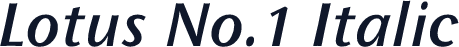 Lotus No.1 Italic