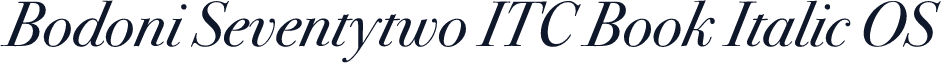 Bodoni Seventytwo ITC Book Italic OS