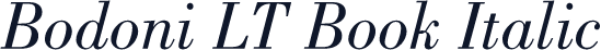 Bodoni LT Book Italic