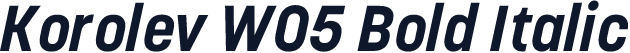 Korolev W05 Bold Italic