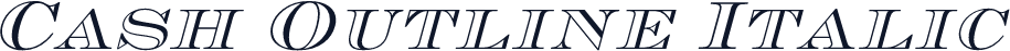 Cash Outline Italic